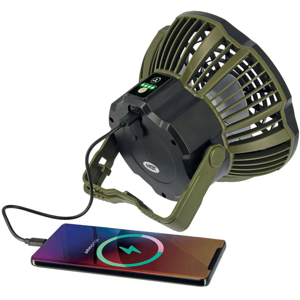 NGT XL 3 in 1 Fan, Bivvy Light & Powerbank USB Rechargeable System
