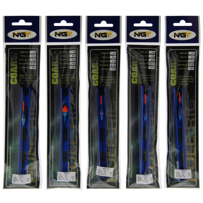 12 x Assorted NGT Pole Float Rigs