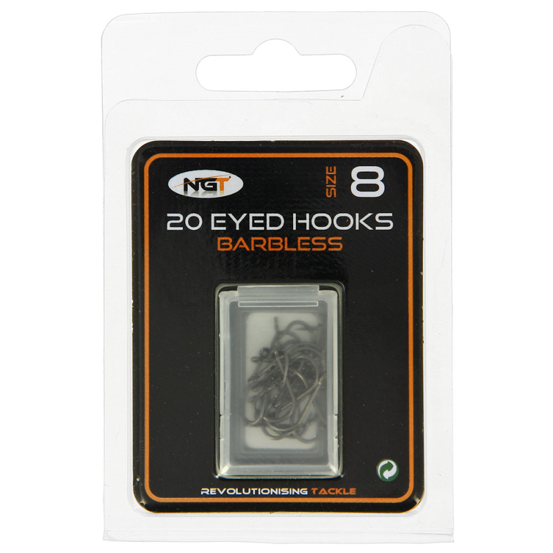 NGT Barbless Eyed Hooks - JK Outdoors