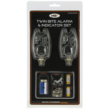 NGT Twin VX2 Bite Alarm Set With Indicator Bobbins