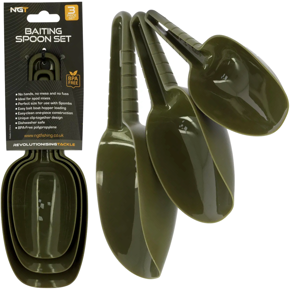 NGT Baiting Spoon Set (3 Pack)