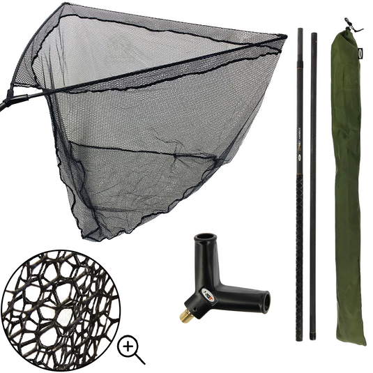 NGT 42" Rubber Landing Net + 2M Dynamic Handle