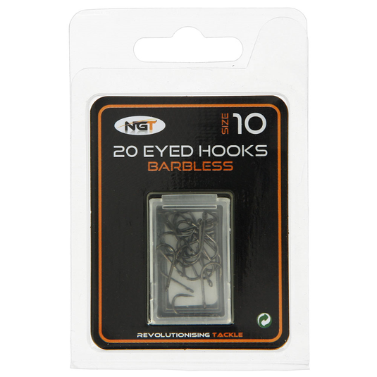 NGT Barbless Eyed Hooks - JK Outdoors